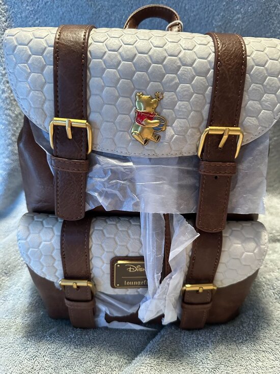 Loungefly Disney Winnie the Pooh Honeycomb Flap Mini Backpack - Exclusive main image 4